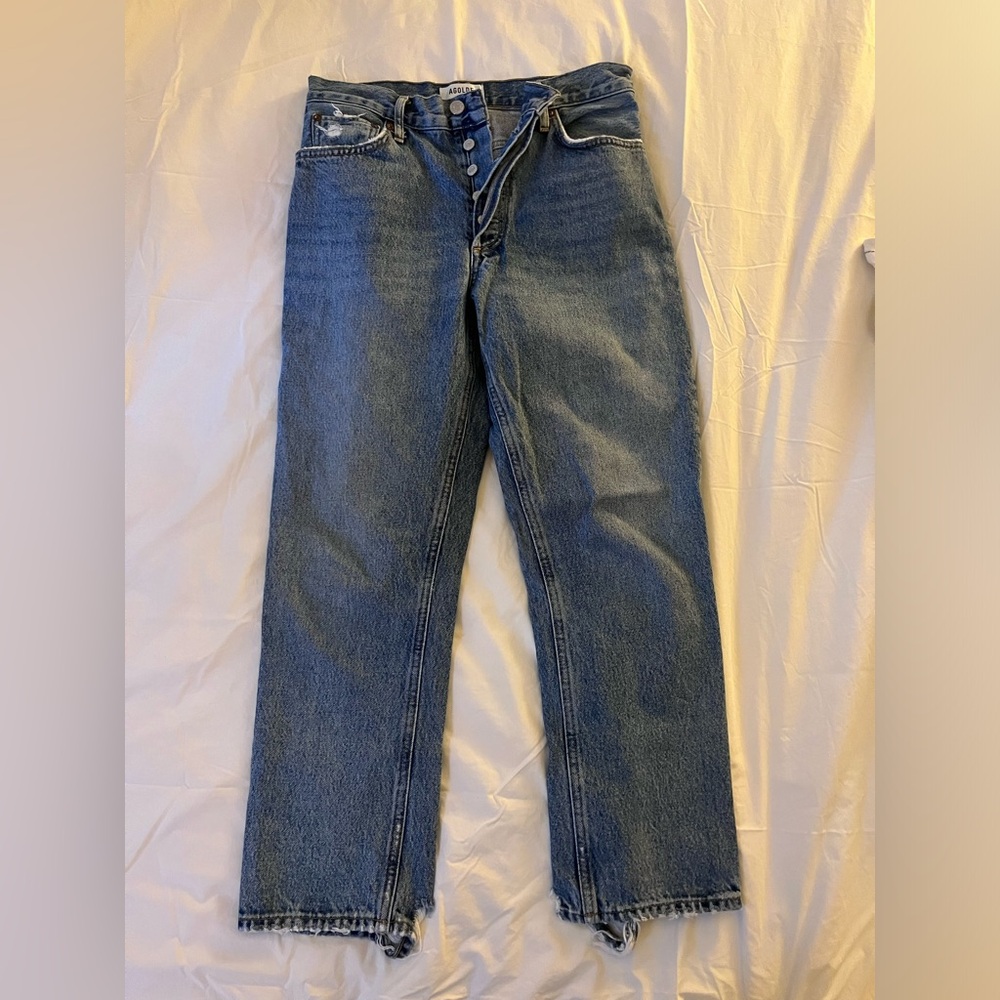 Agolde x Amour Vert Riley denim jeans - Picture 1 of 3